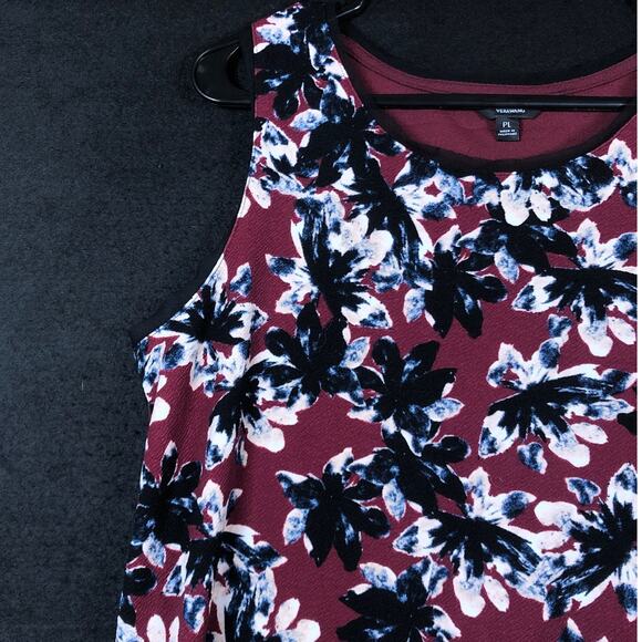 Vera Wang Womens Blouse Multicolored Floral Petite Sleeveless Stretch LP - Picture 4 of 12